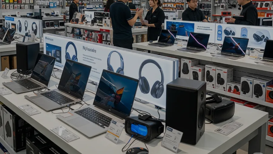 SEO case study for an IT services and electronic products company featuring a technology retail showroom